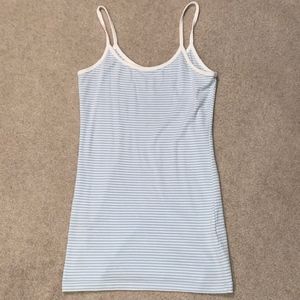 Banana Republic Lt. Blue & White Striped Tank Top